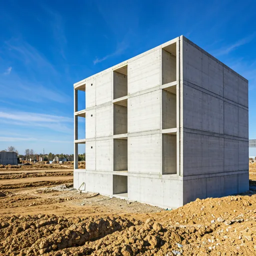 木材とコンクリートを組み合わせた、新築の小規模集合住宅